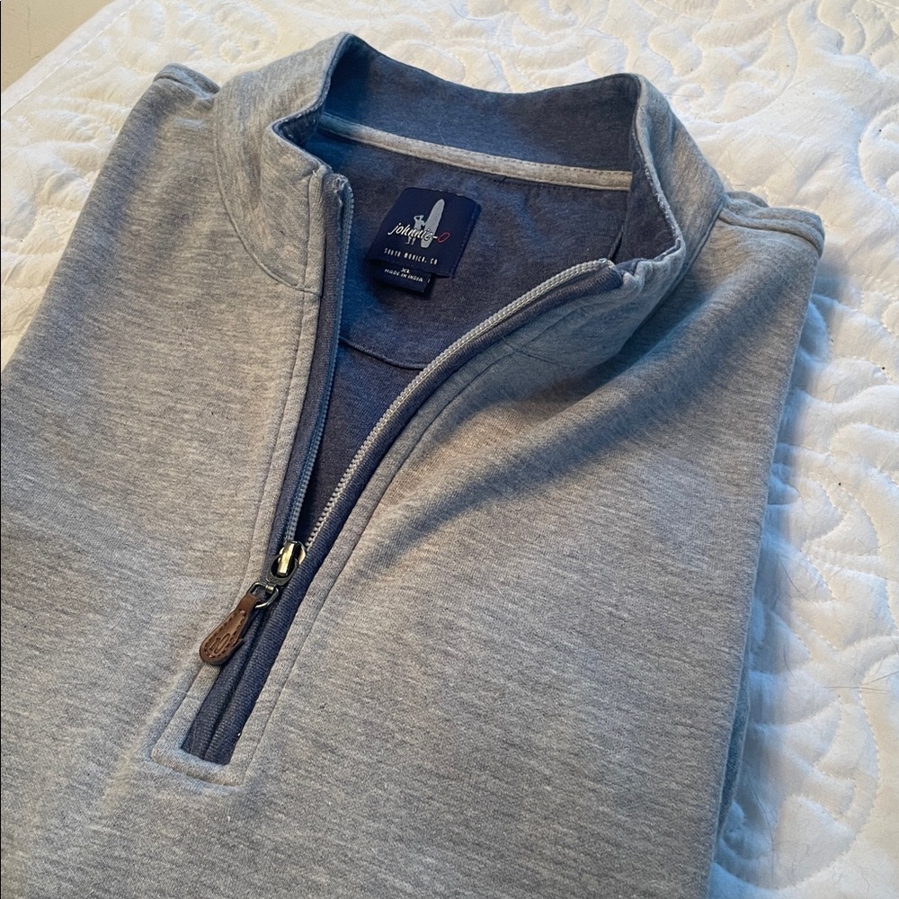 Johnnie-O Light Gray Half-Zip Pullover XL